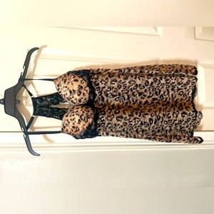 Leopard Sheer Chemise, size M